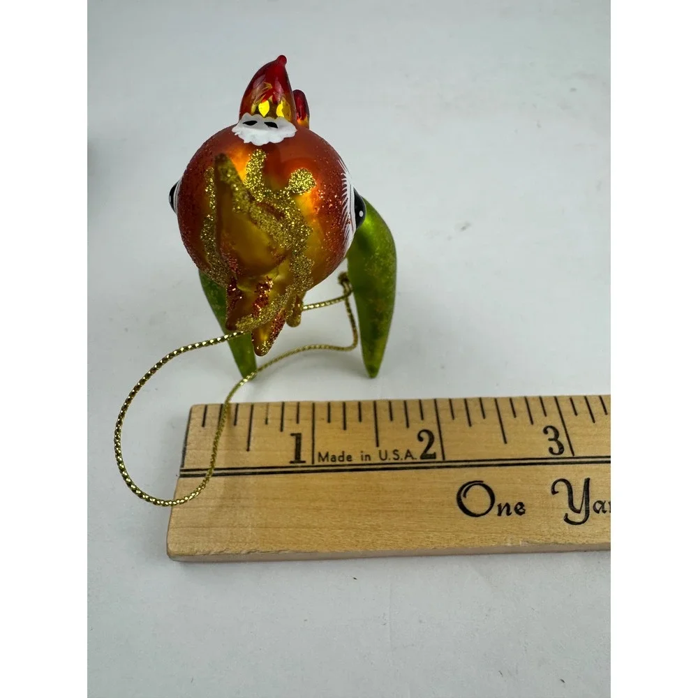 Vintage Blown Glass Parrot Bird Polly Slavic Treasures Christmas Ornament